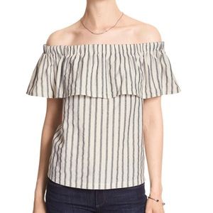 Banana republic striped off the shoulder top 🌺