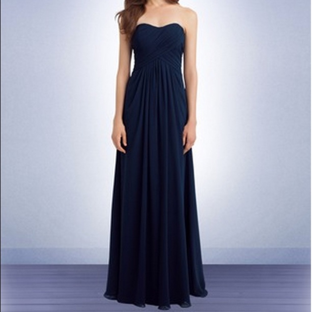 Navy Formal Strapless Gown