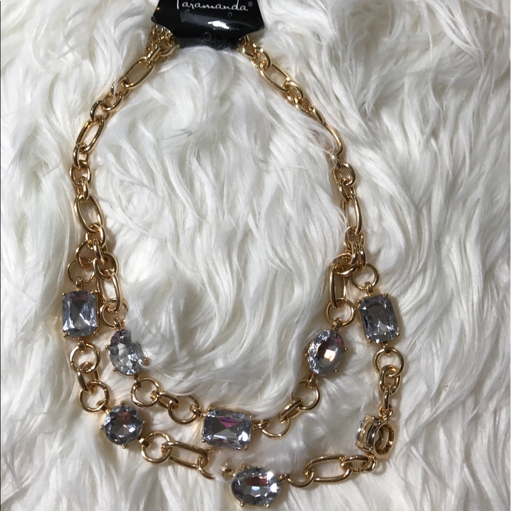 Fashion gold & diamond necklace