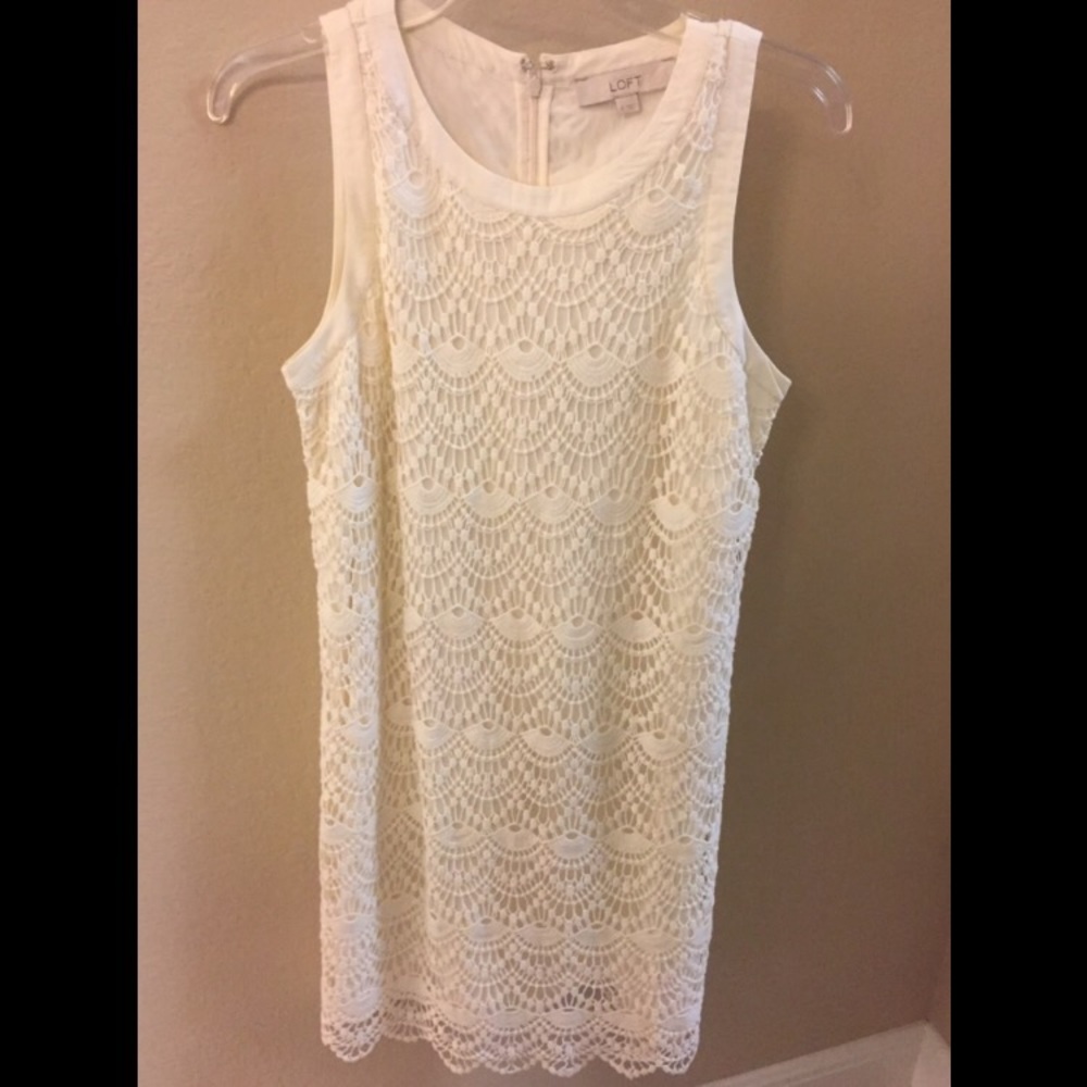 Loft crocheted scallop dress