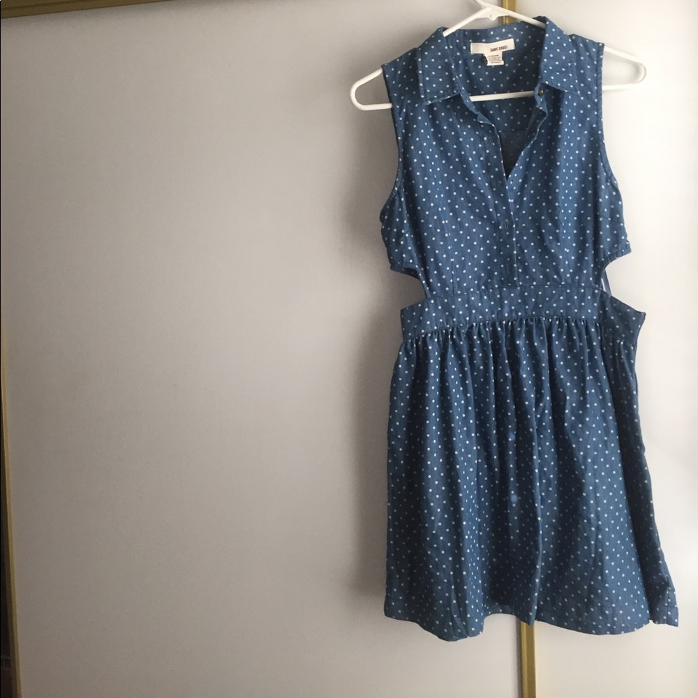 Urban Outfitters Blue Polka dot dress