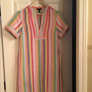 J Crew stripe shift dress.