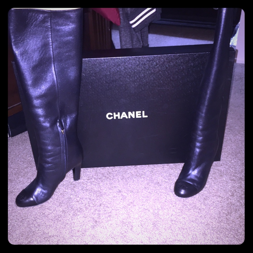 Chanel knee high boots! $700 Best Offer