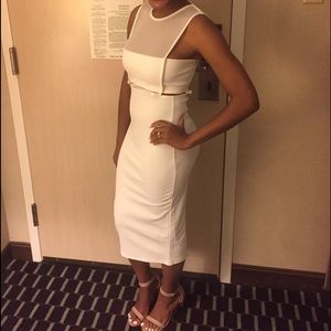 Missguided White mesh top dress