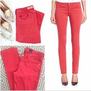 AG red sateen stilt cigarette -EXCELLENT CONDITION