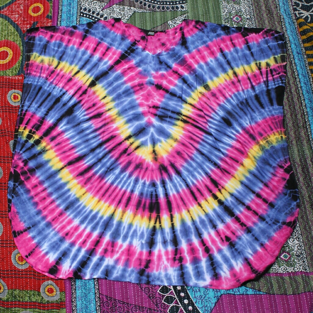 Shop Therapy Tie Dye Caftan, Dress, Cover-up Boho