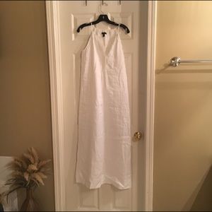 J crew maxi linen dress with side splits.
