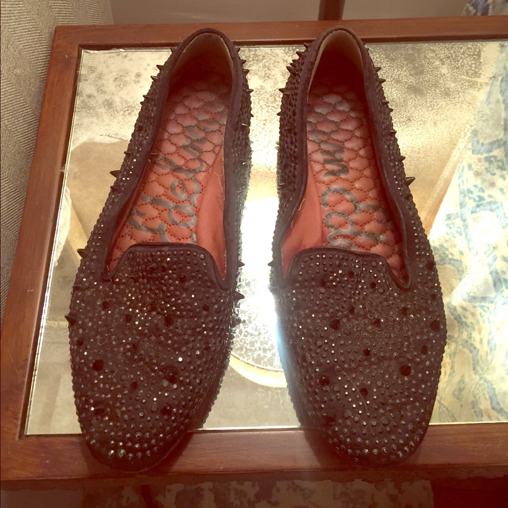 Sam Edelman Black Embellished Flats
