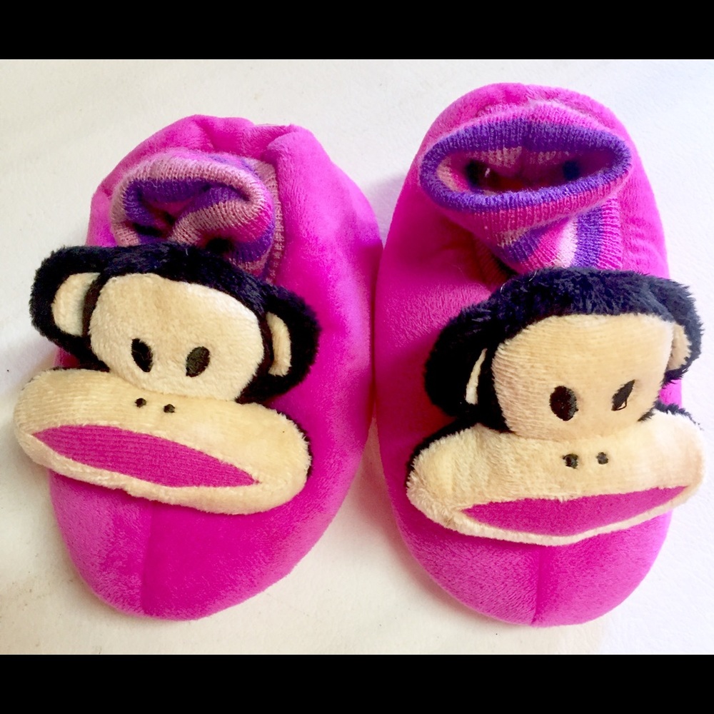 HP🎉Small Paul Pink Monkey Slippers New w/o tags