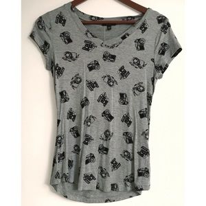 Camera V-neck Tee 📸