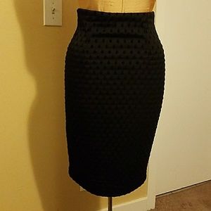 H&M high waisted black pencil skirt sz 2