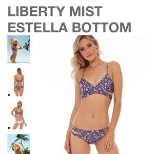 NWOT Floral Cut Out Bikini Bottoms