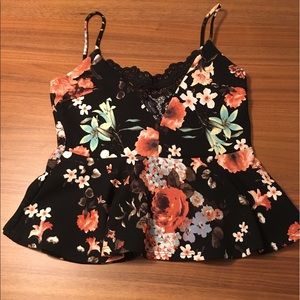 Floral peplum top