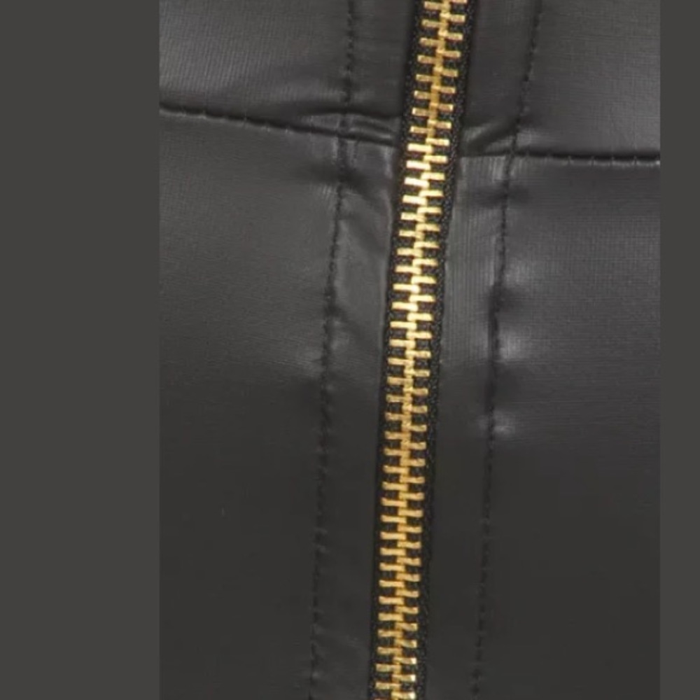 SOLD OUT  ❤️ Black Leather Zipper High Waist Pencil Skirt - Picture 4 of 4