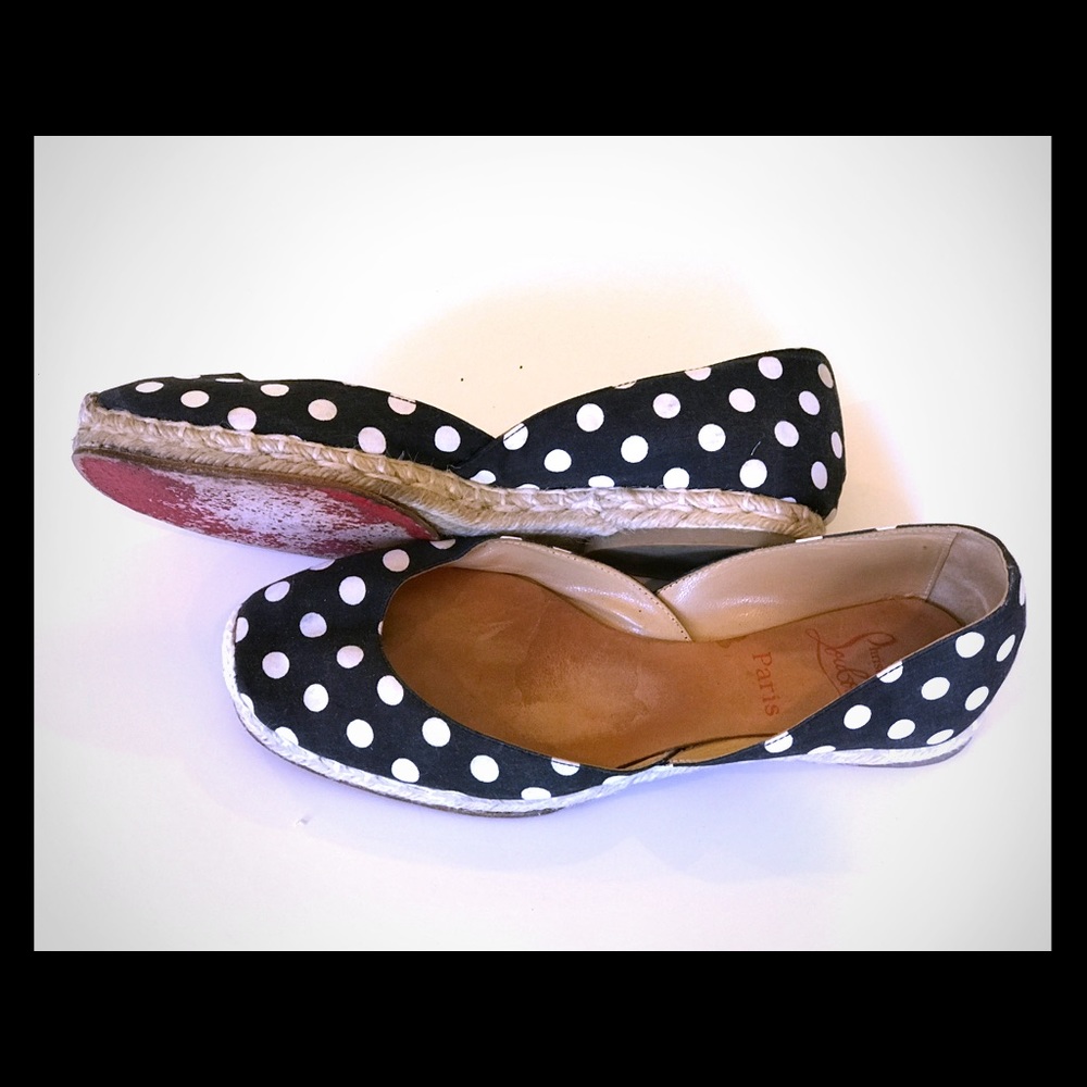 Christian Louboutin  polka-dot espadrilles