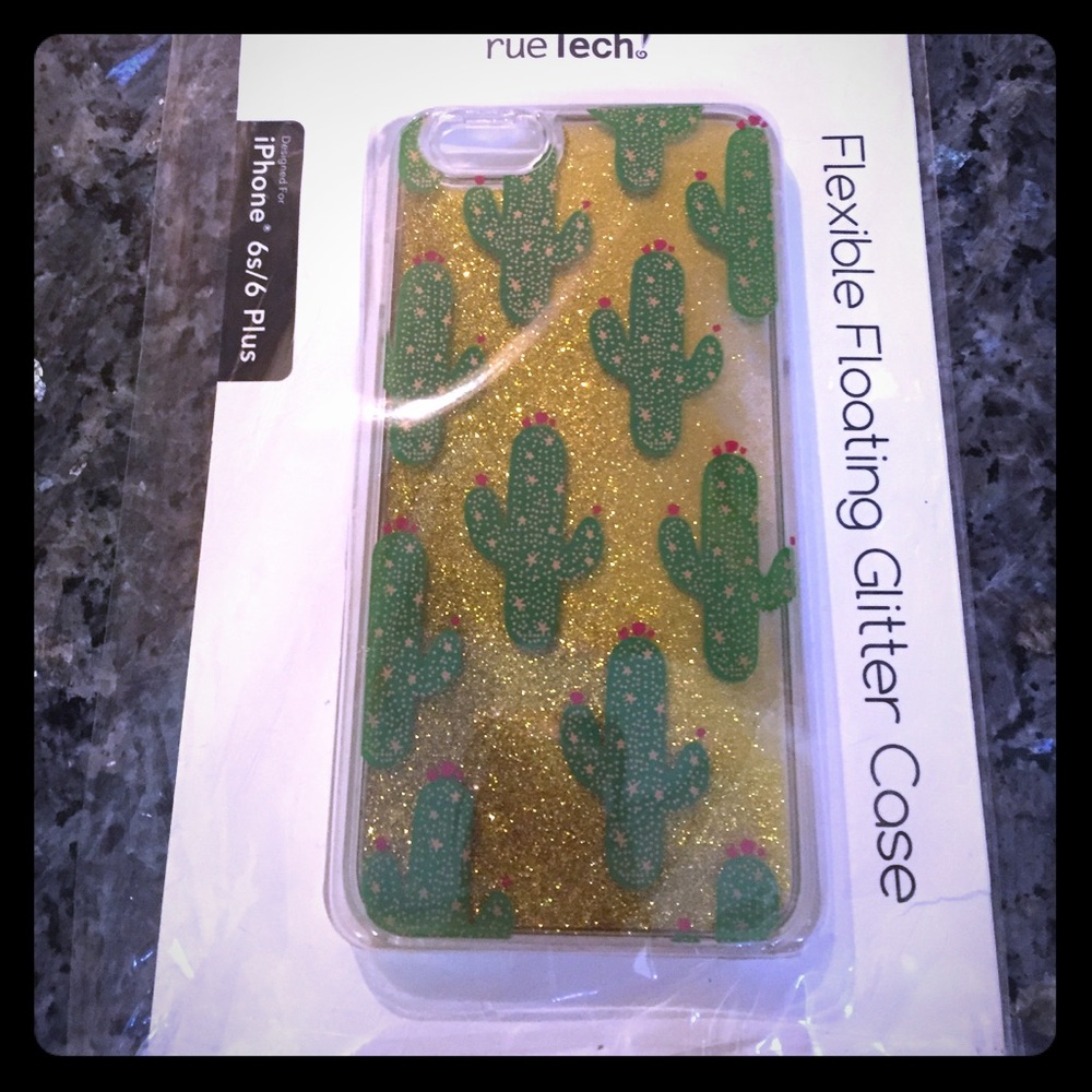 iPhone 6s/ 6 plus Floating Cactus Glitter Case