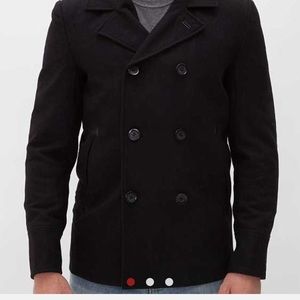 Men's black pea coat