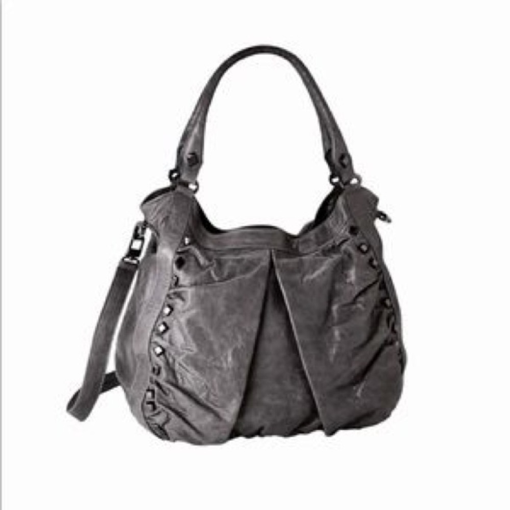 Leather treesie brand grey bag