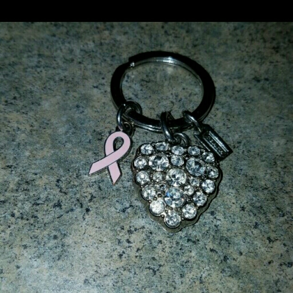 Coach  BCA  Breast  Cancer  Awareness  Keychain