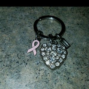 Coach  BCA  Breast  Cancer  Awareness  Keychain