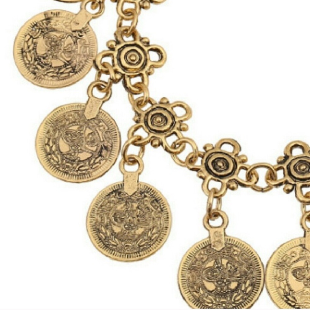 Jewelry | Boho coin anklet AND bracelet gold - Picture 3 of 3