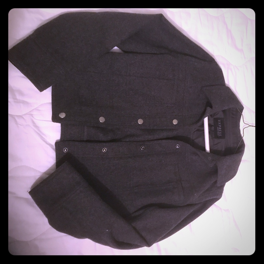 Express Wool Jacket, snap buttons