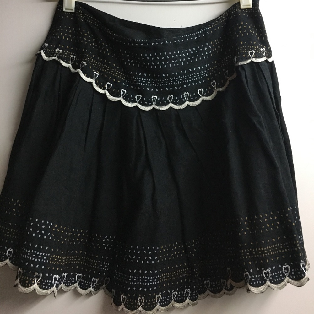 🌸FREE PEOPLE 🌸black skirt with detailing