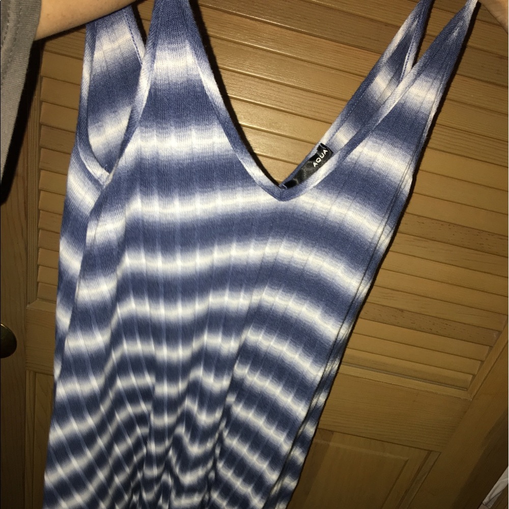 Bloomingdales Aqua. Tie die tank dress