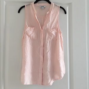 Old navy button down sleeveless blouse