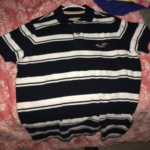 SOLDHollister XL striped polo. Fits like a L or M.