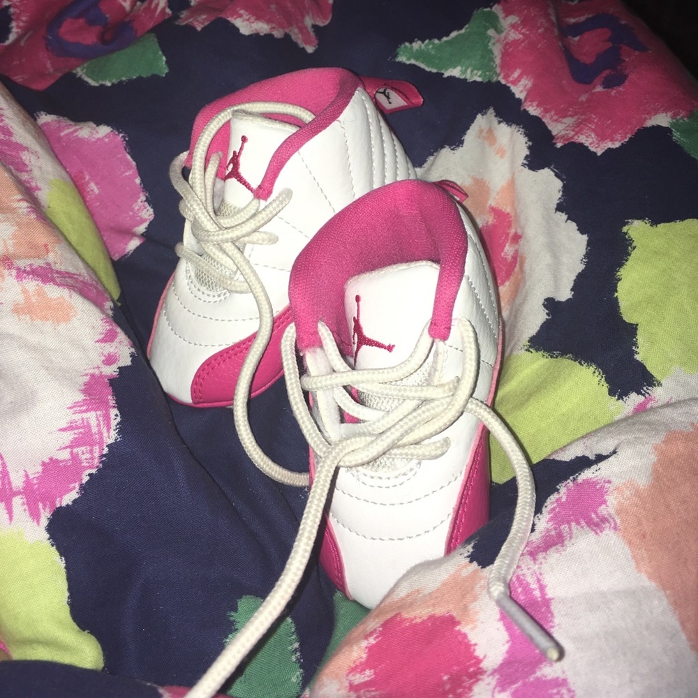 Jordan 12's Pink & White