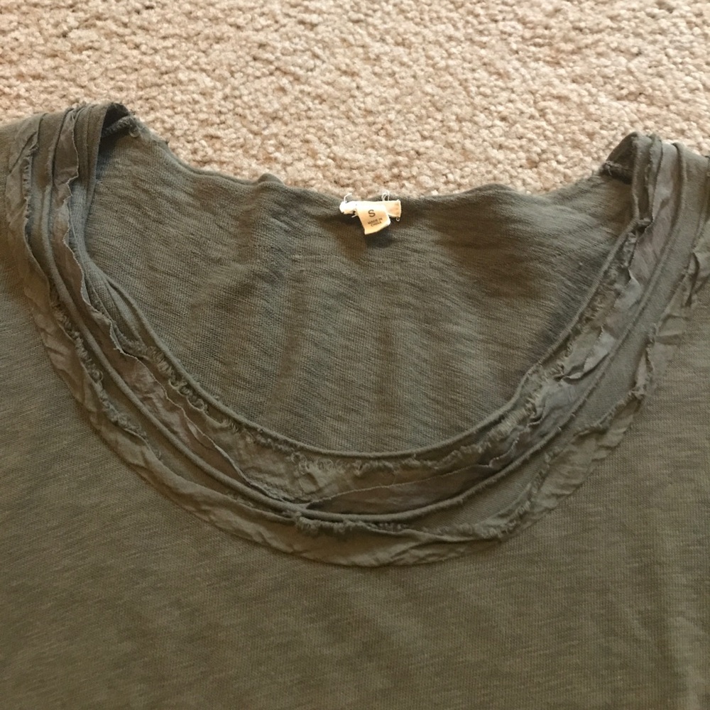 Olive 3 quarter tee