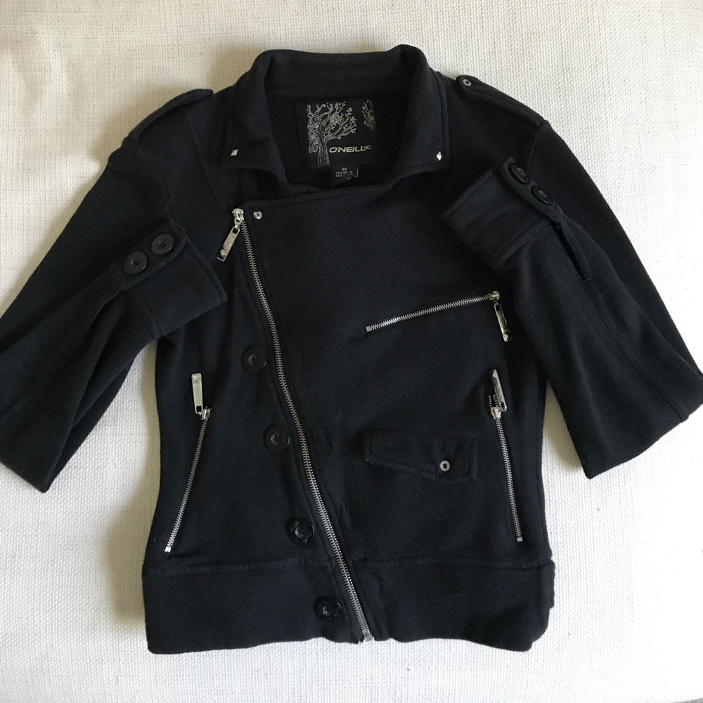 O'Neill 100% cotton biker jacket, Sz XS