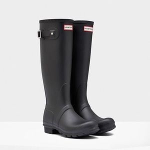 Matte Black Hunter Rain Boots