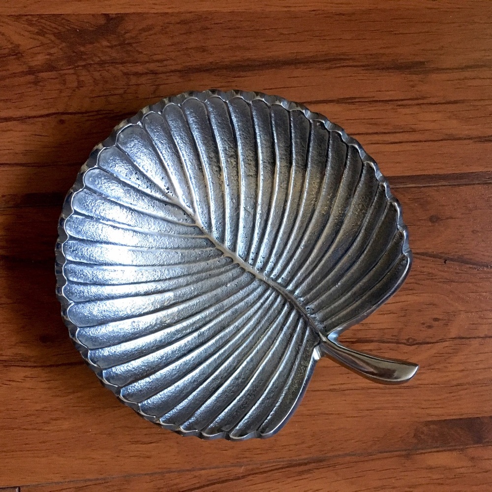 Silver Leaf Jewelry Tray