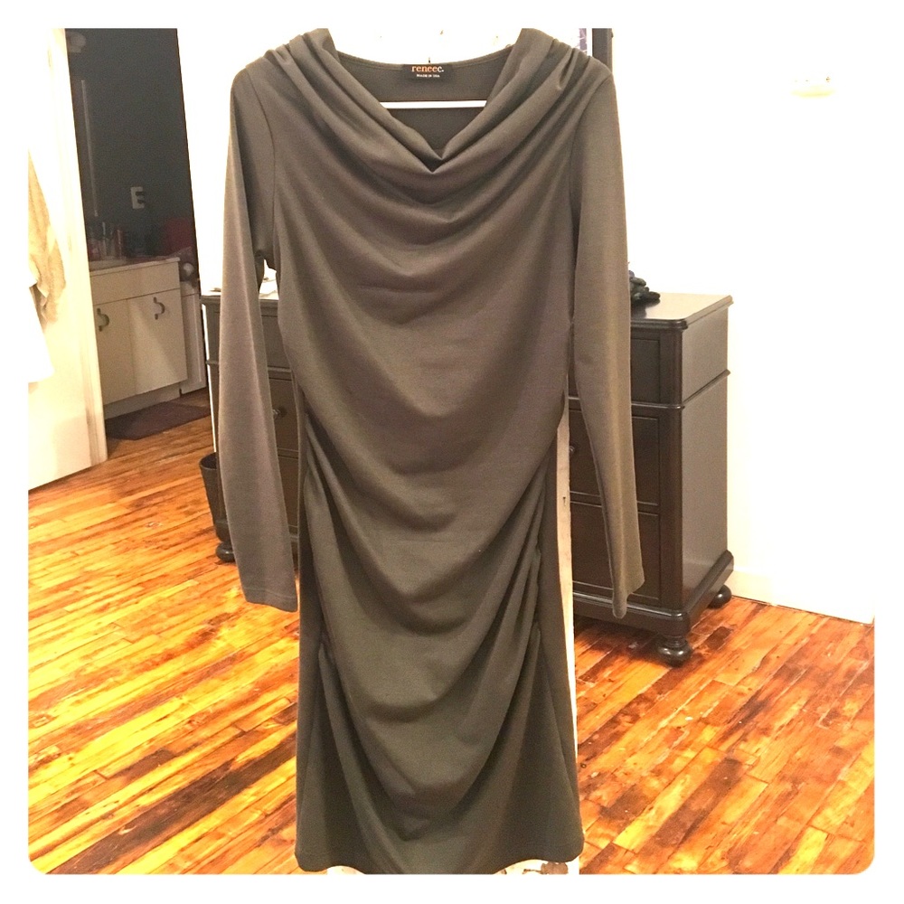 ✨ Stitch Fix ReneeC Green Cowl Neck Dress Size M