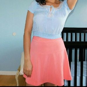 Banana Republic Summer Peach Skater Skirt