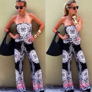 Bohemian Strapless Jumpsuit