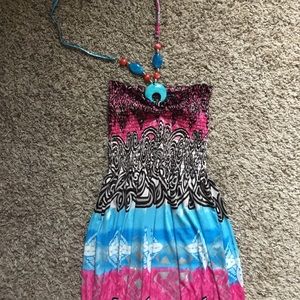 Halter/tube top maxi dress