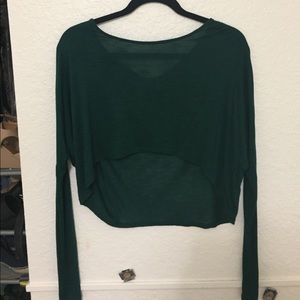 long sleeve crop top