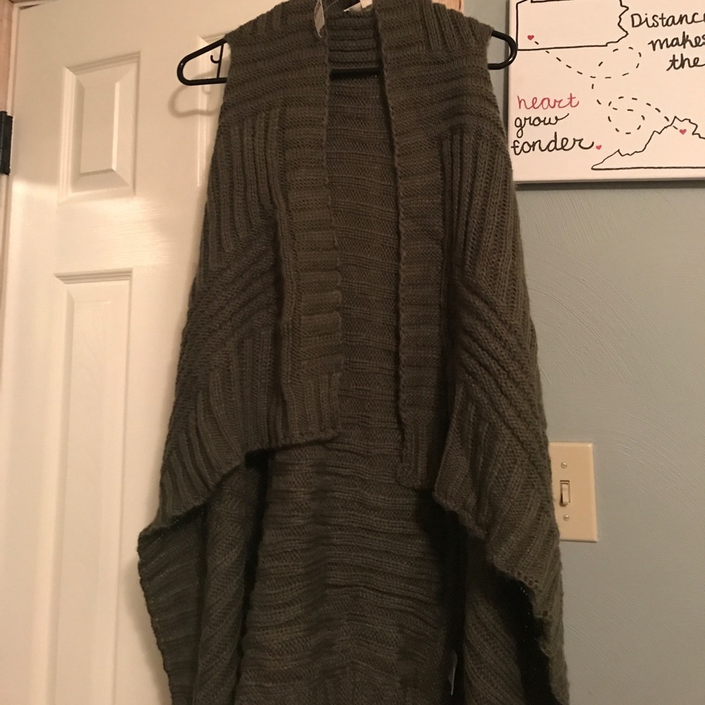 Green Sweater Cardigan