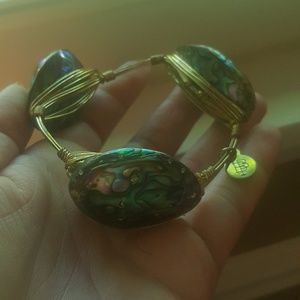 Bourbon ans Bowties Abalone Bangle