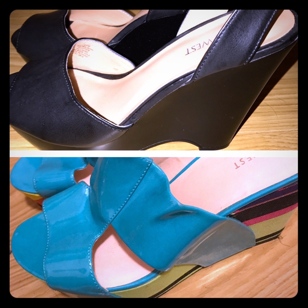 2 Nine west wedges