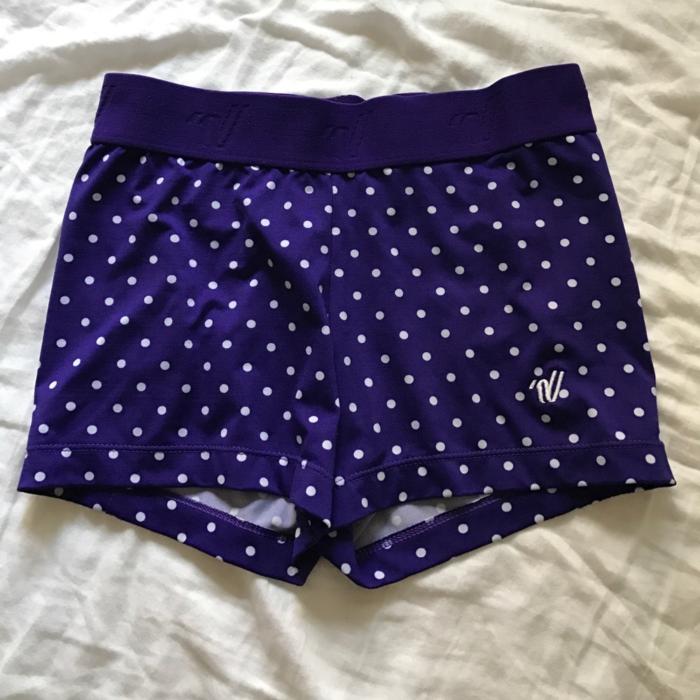 Polka dot athletic shorts