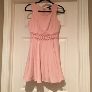 pink, lace mid section sundress