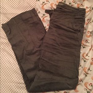 Olive wide leg khakis