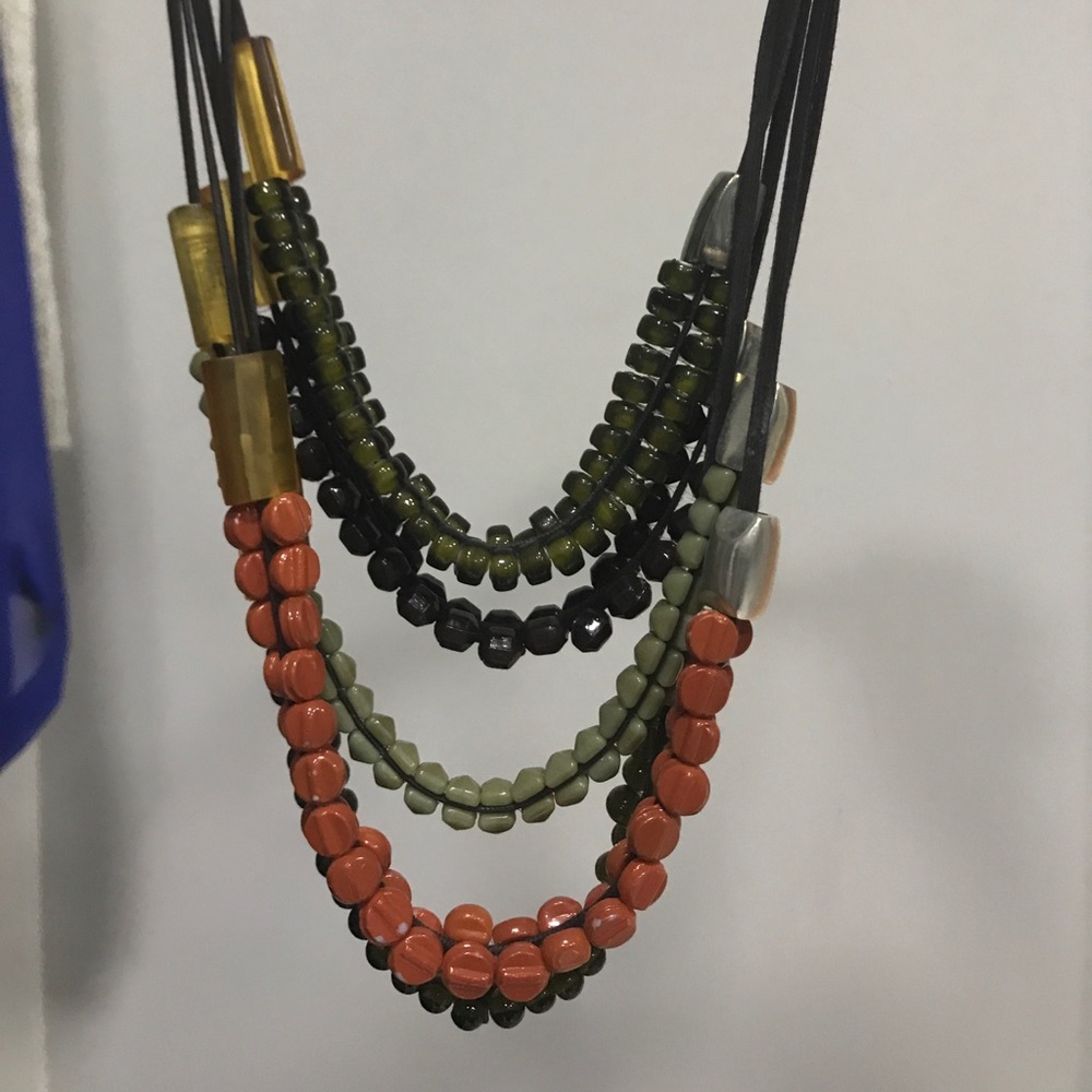 Multi Strand Beaded Necklace - image 1