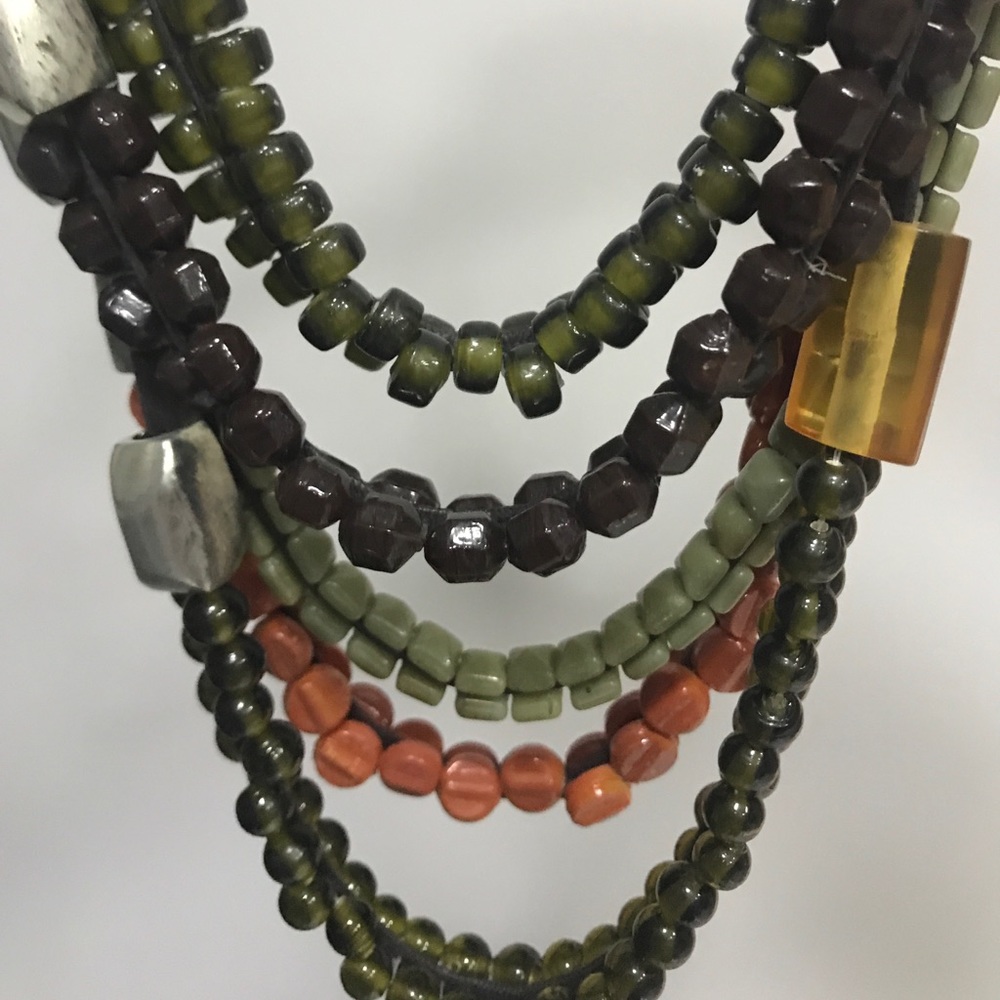 Multi Strand Beaded Necklace - image 3