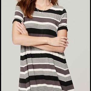 Loft Striped Swing Dress