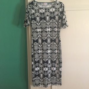 Lularoe Julia Midi Dress XS Black White